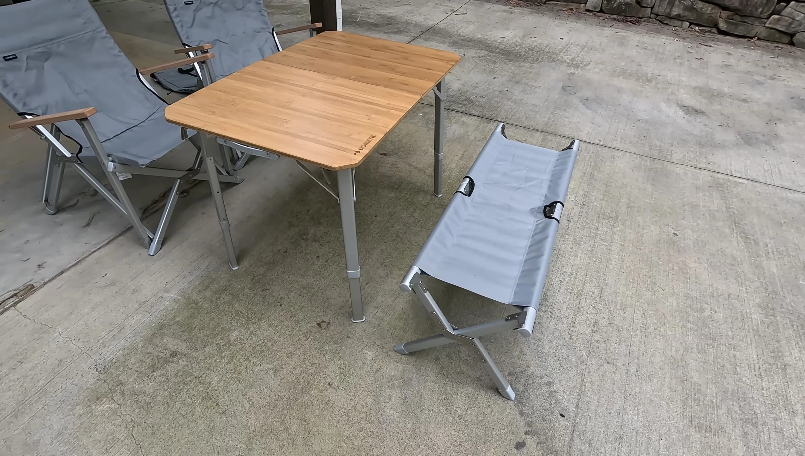 The complete Dometic GO camping furniture set.
