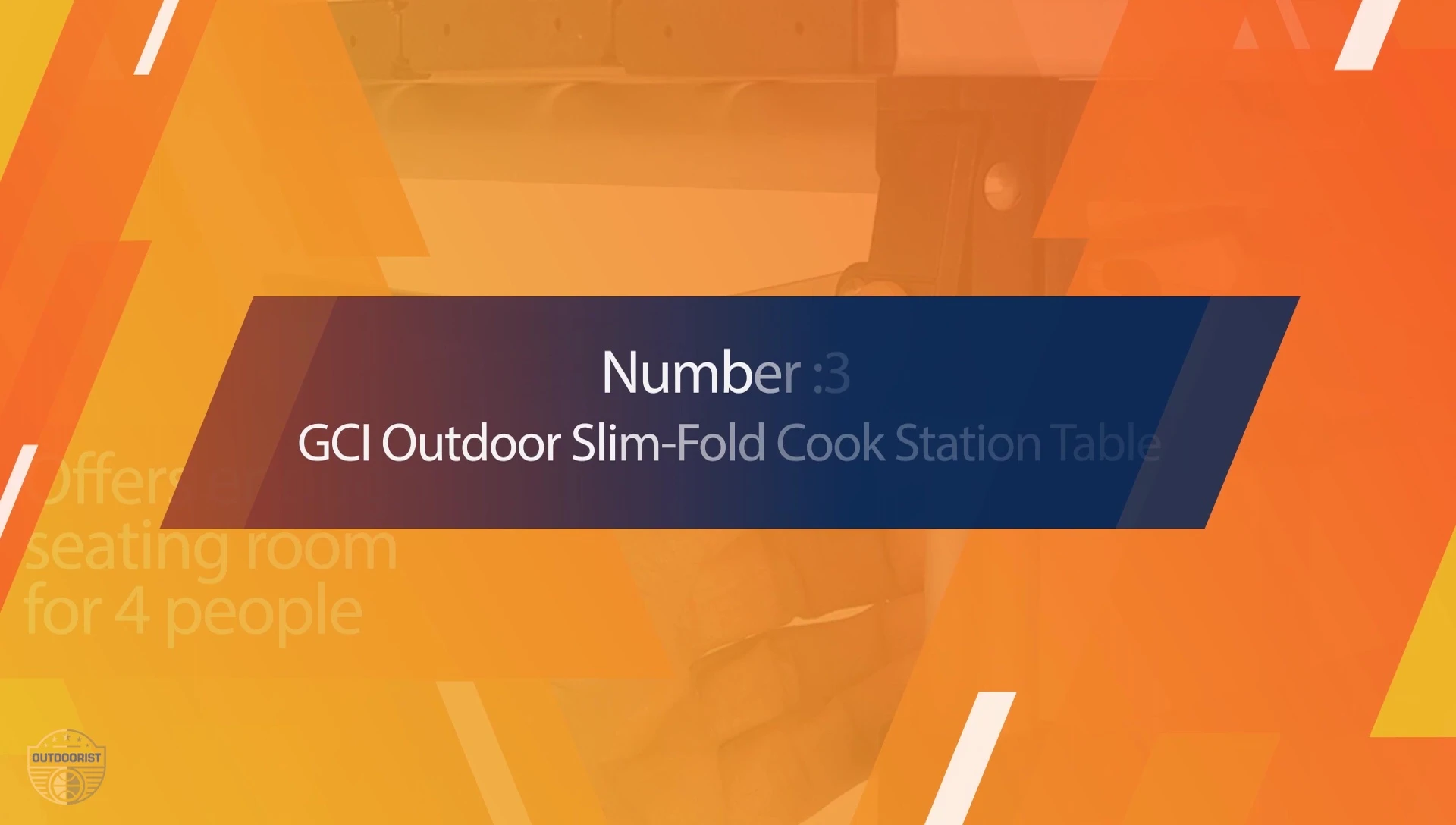 The GCI Outdoor Slim-Fold Cook Station table being unfolded