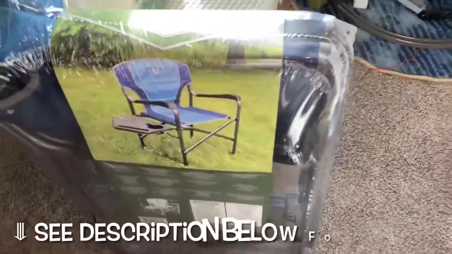 The chair unfolding to reveal its full size and comfortable design.