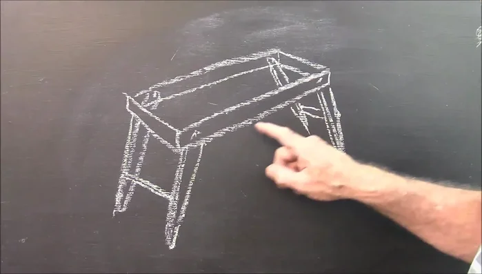 Add angled oak supports to assist leg folding and frame rigidity.