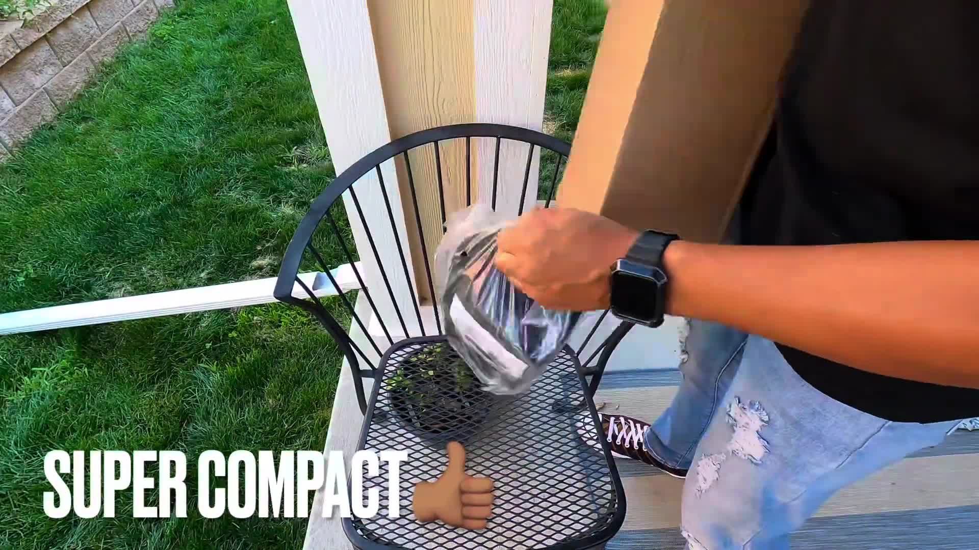 The Moon Lence camping chair package and instruction booklet.