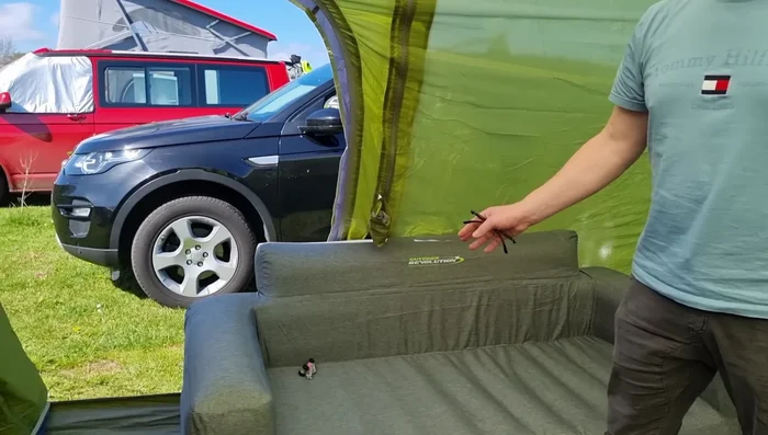 Get a sturdy outdoor sofa for relaxation, such as the Outdoor Revolution Sofa.