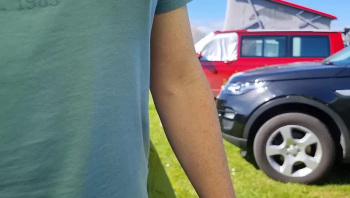 Secure your tent carpet using Velcro strips for a neat and organized space.