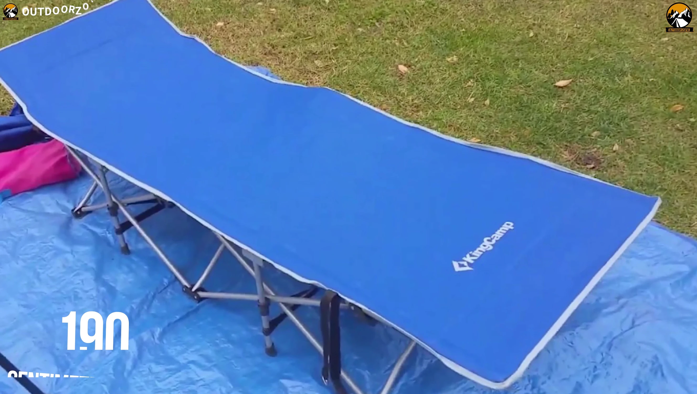 Dimensions and size of the King Camp cot highlighted