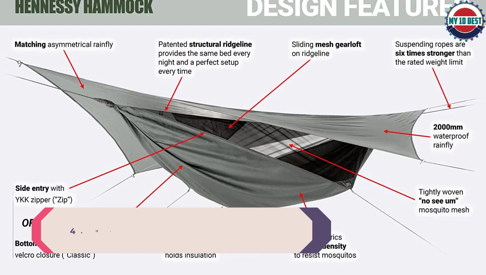 The Hennessy Ultralight Backpacker Asym Zip Hammock