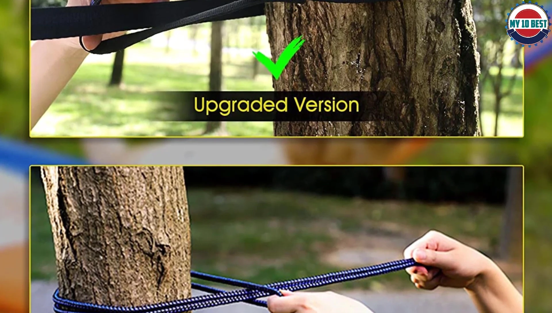 Showing the easy setup and adjustable straps of the Coghlan's Hammock