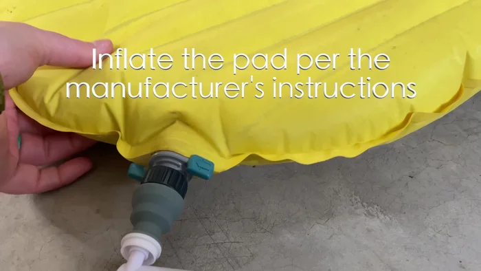 Refer to the manufacturer's instructions for your specific sleeping pad.