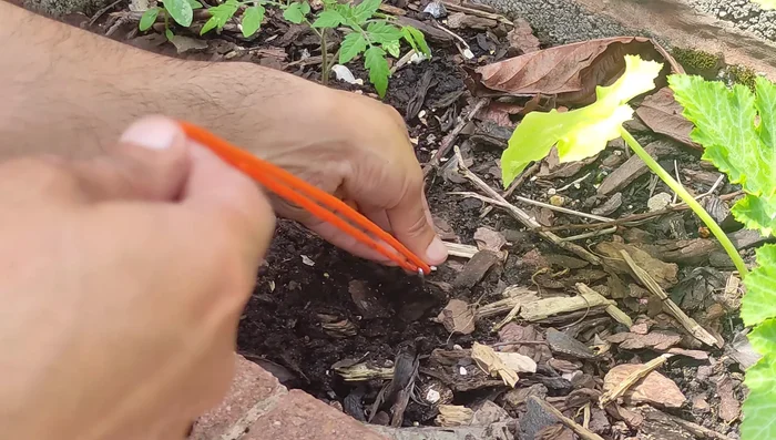Introduce and demonstrate plastic pegs: Show how their star shape prevents spinning and improves grip in the ground.