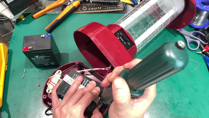 Replace the old lead-acid battery with a new one. Consider adding quick connectors to the battery terminals for easier future replacement.