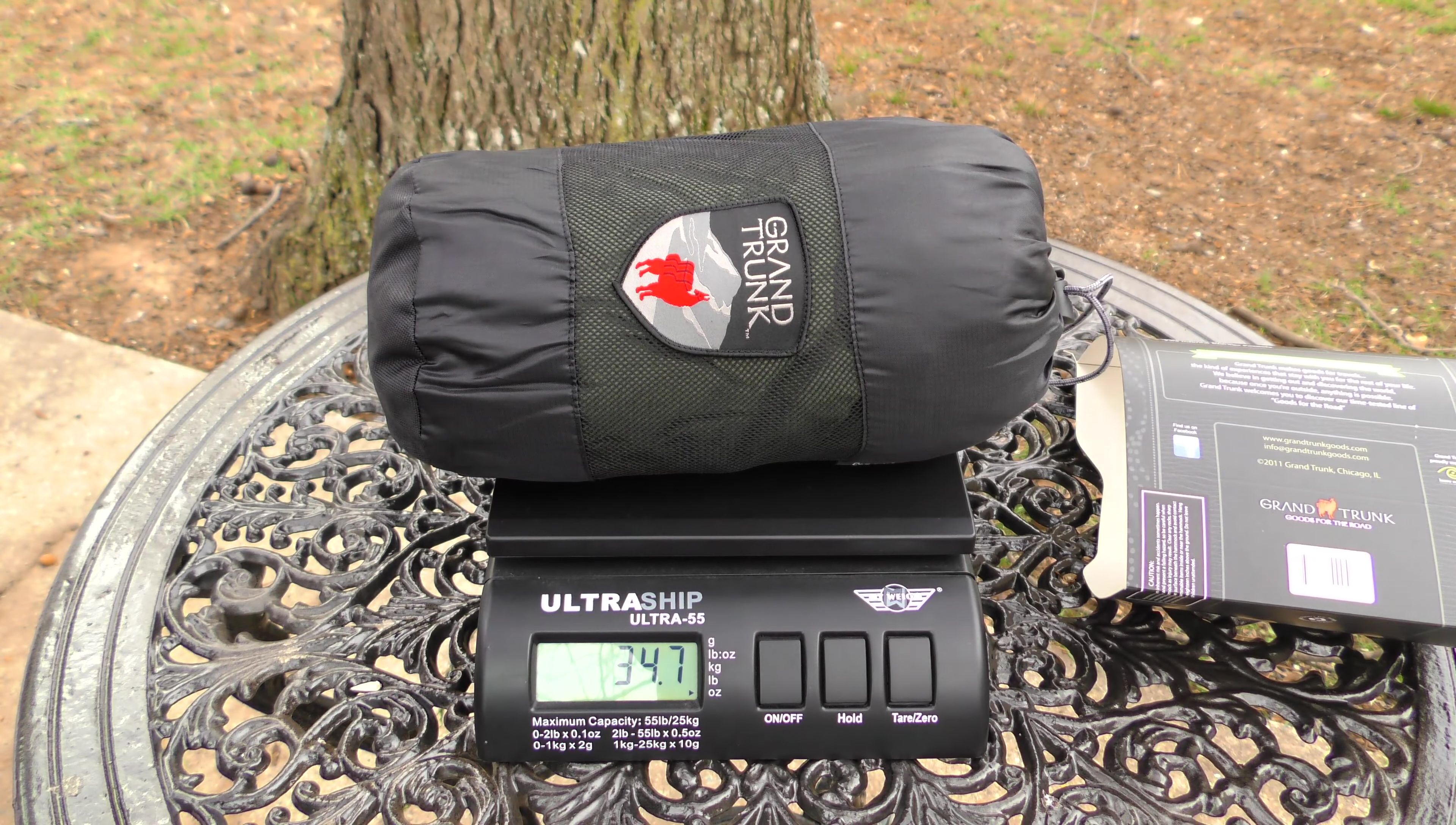 Close-up of the Skeeter Beeter Pro hammock and stuff sack.