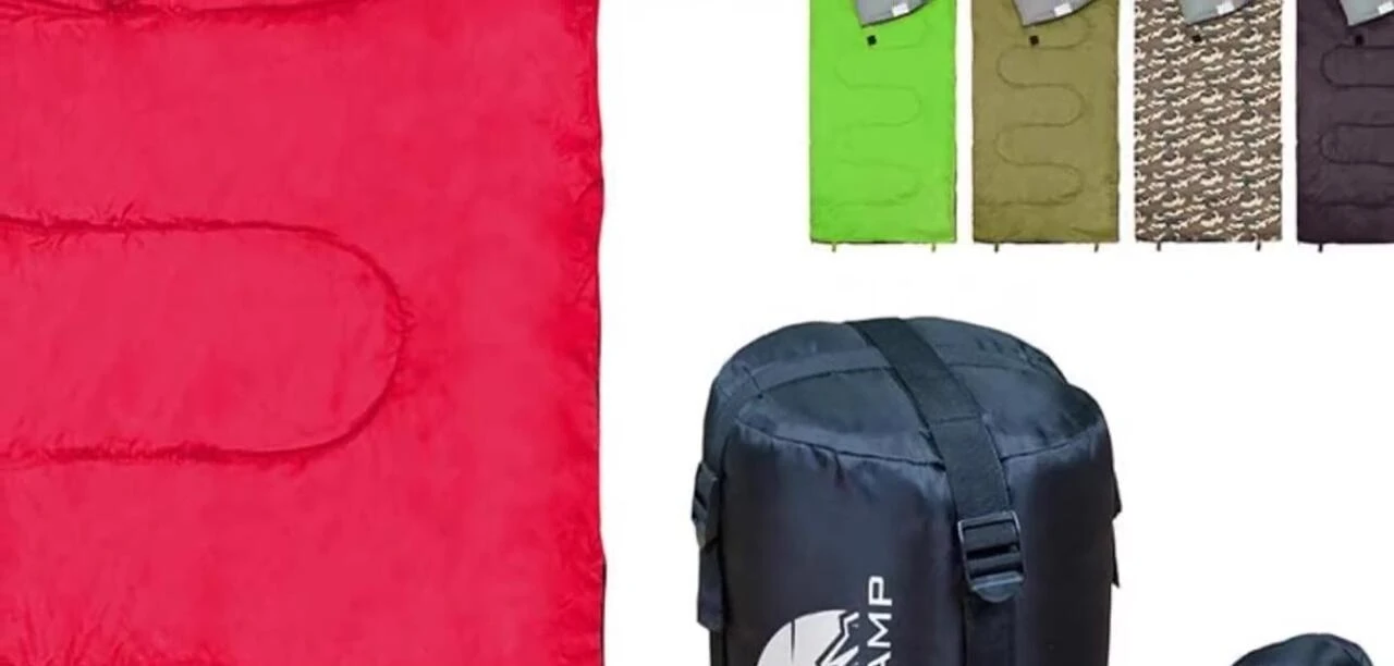 Demonstrating the easy packing system of the Rival Camp sleeping bag.