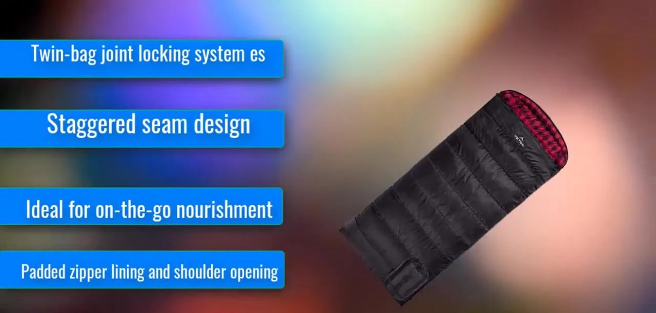 Highlighting the spacious interior and features of the Teton Sports sleeping bag.