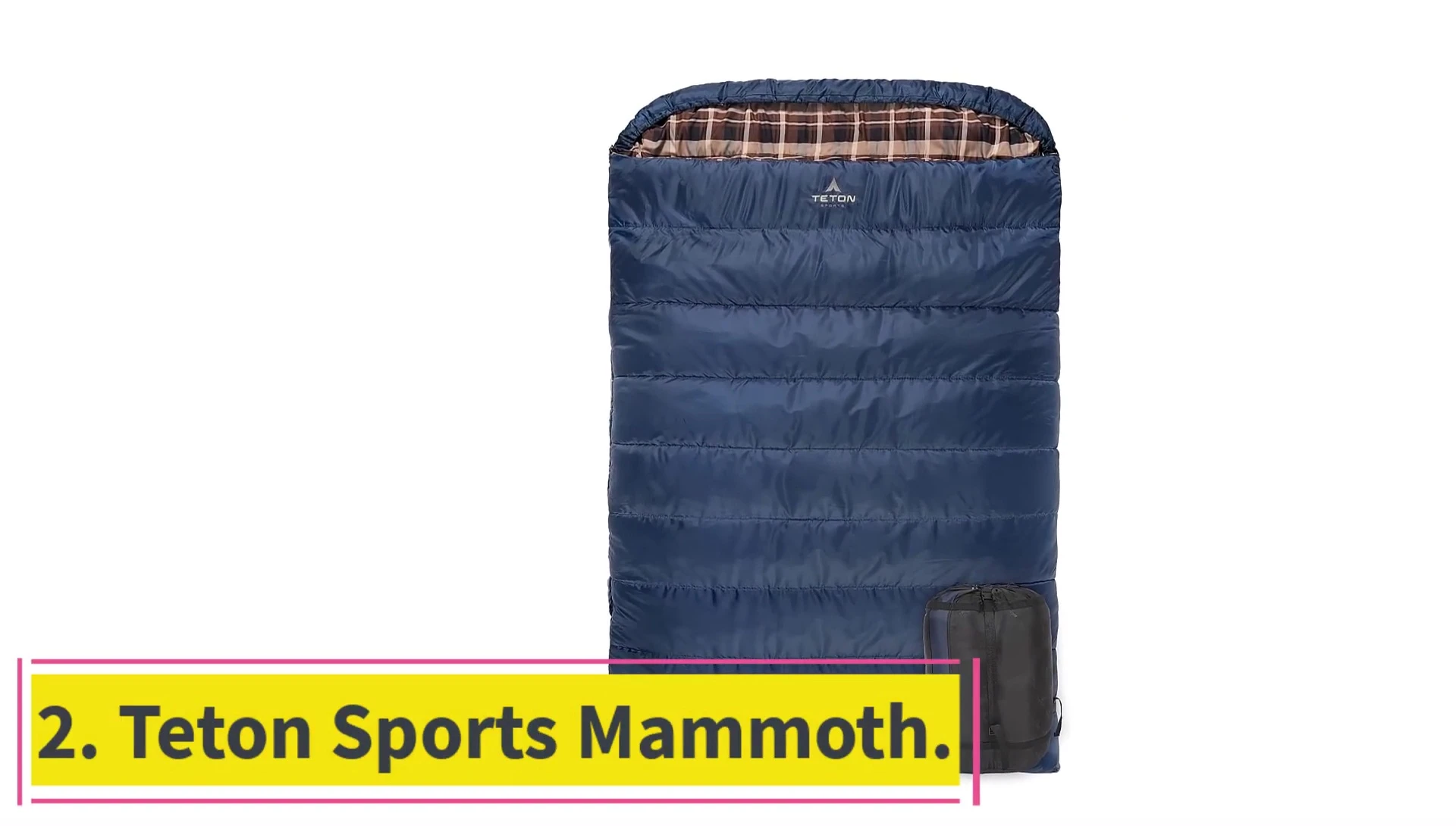 The Teton Sports Mammoth sleeping bag displayed
