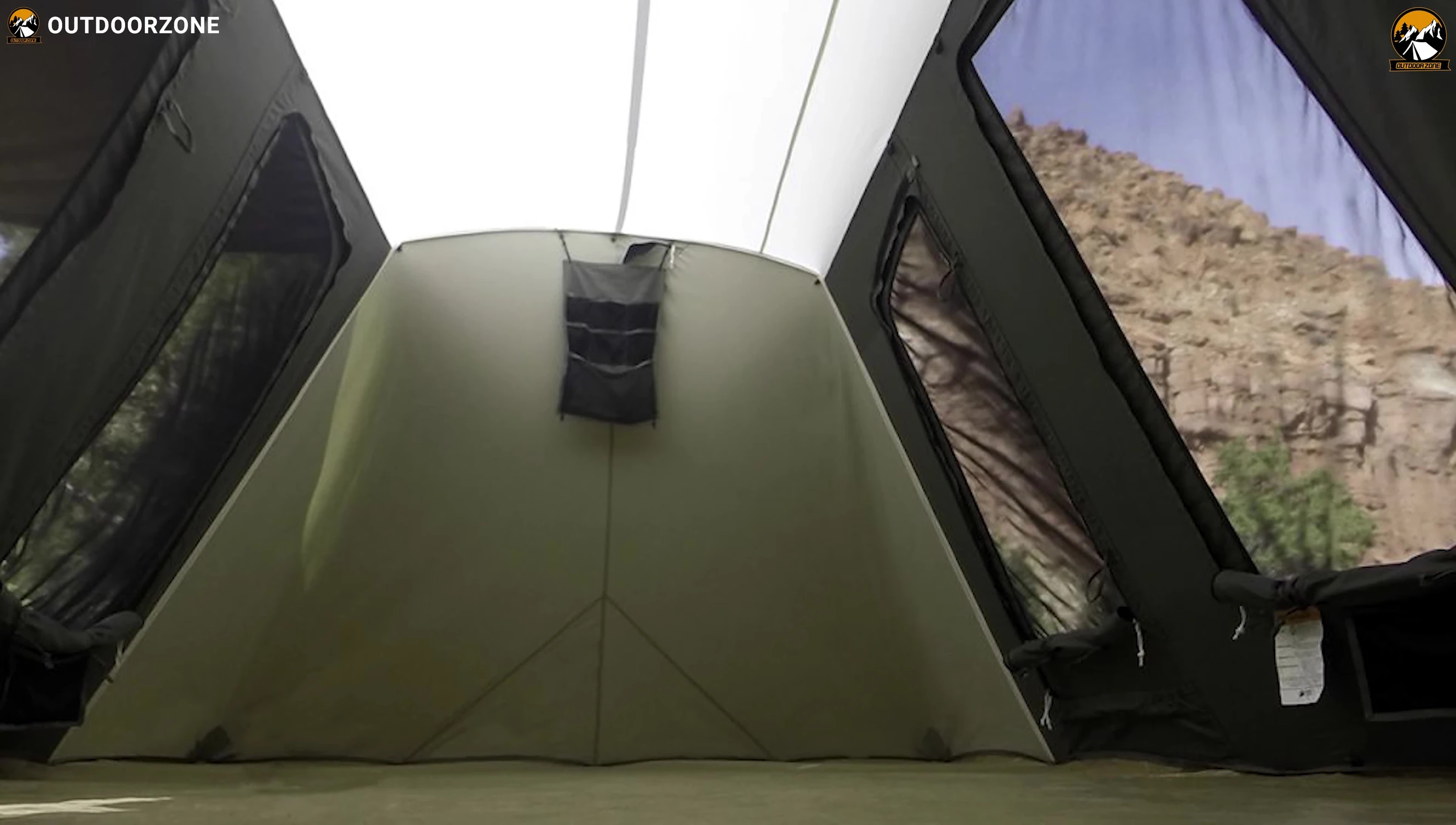 Interior of the Kodiak Canvas tent showcasing the high ceiling and roomy space