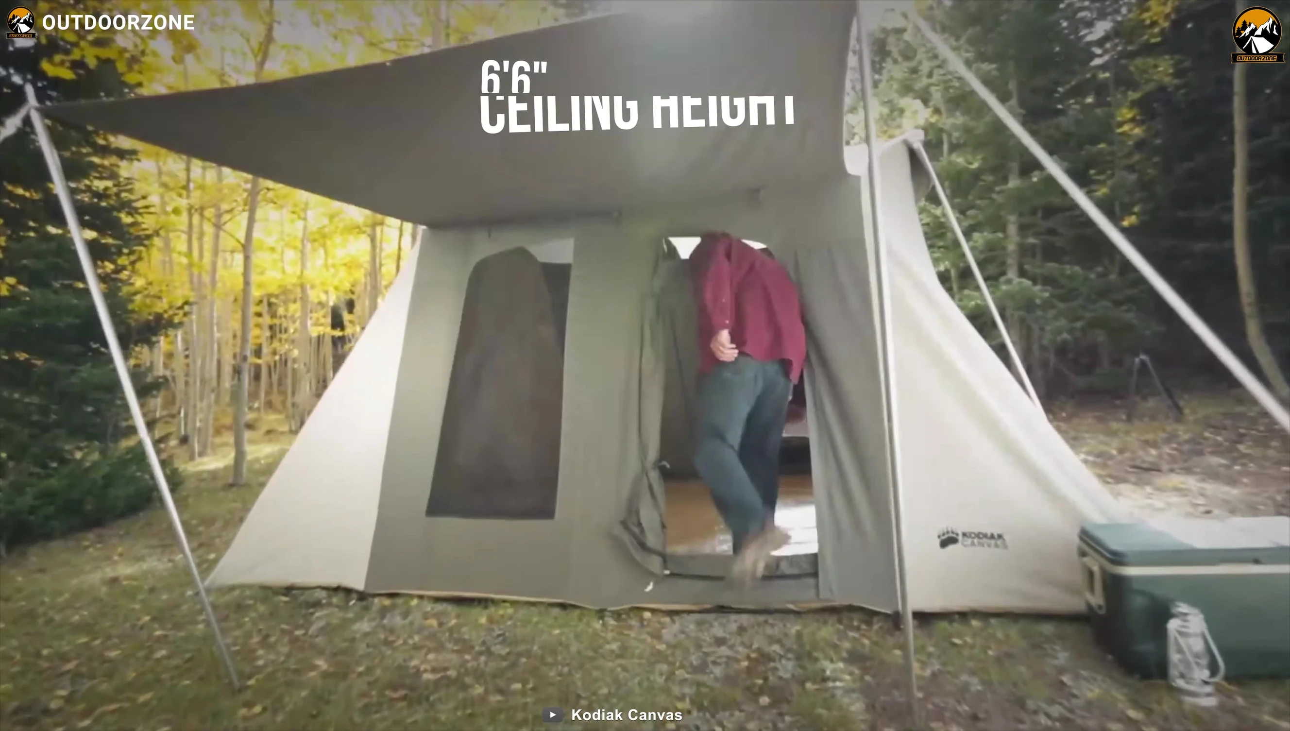Close-up highlighting the features and materials of the Kodiak Canvas tent