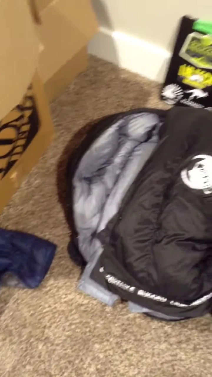 A shot emphasizing the overall comfort and appeal of the sleeping bag