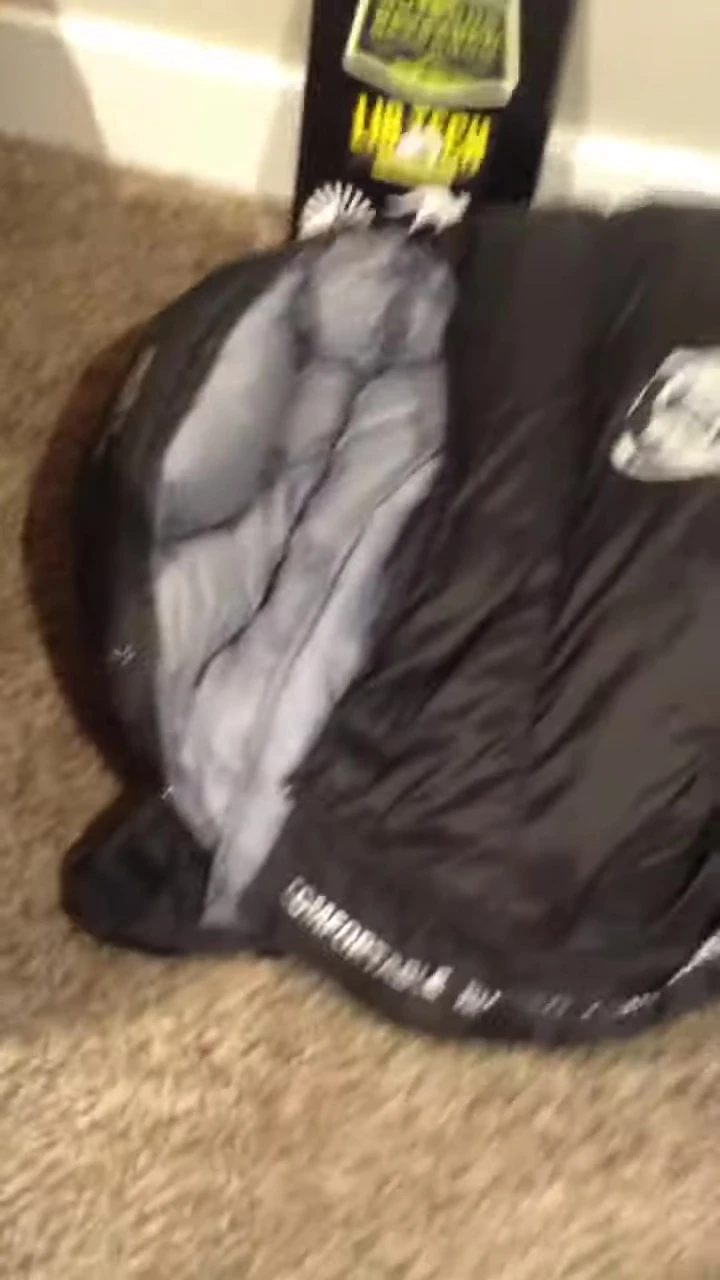 The sleeping bag in a snowy mountain environment