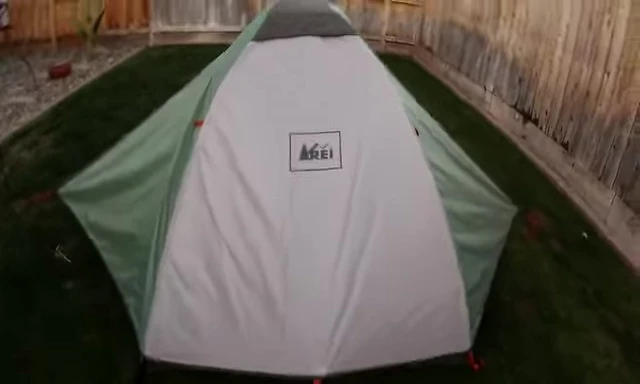The complete REI Passage 2 tent set up.