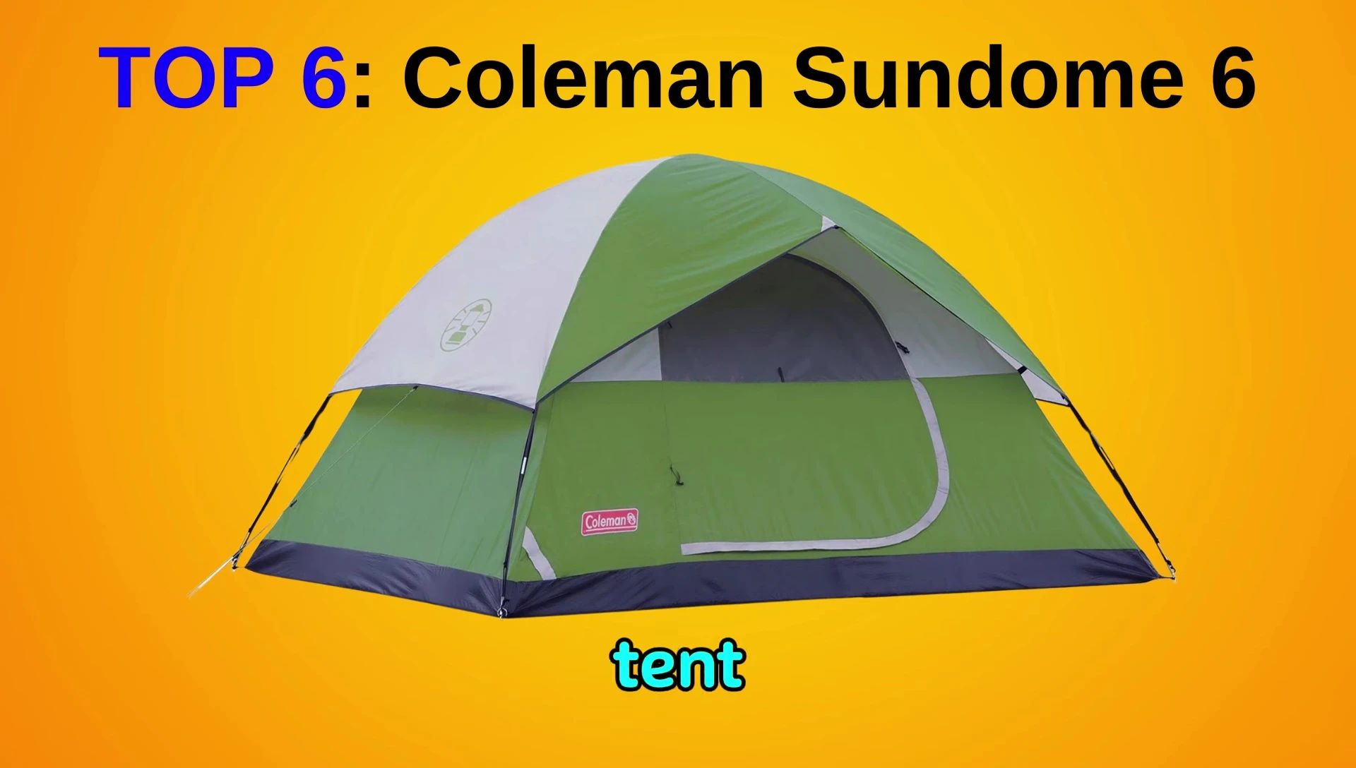 Coleman Sundome 6 tent displayed