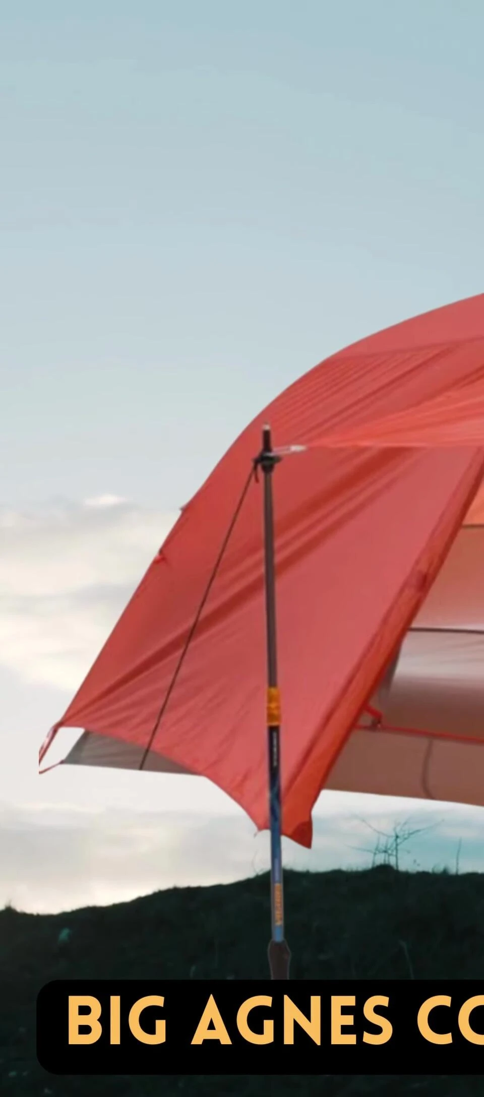 Big Agnes Copper Spur tent setup in a field
