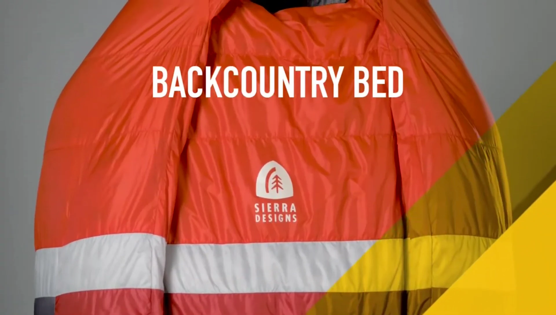 Close-up of the Sierra Designs Backcountry Bed showcasing its unique design.