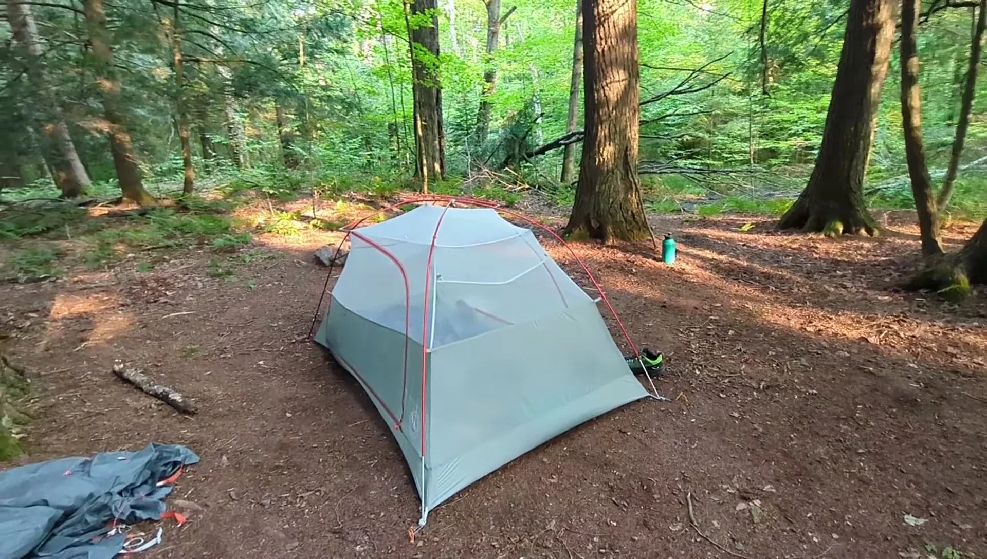 View of the tent without the rain fly.