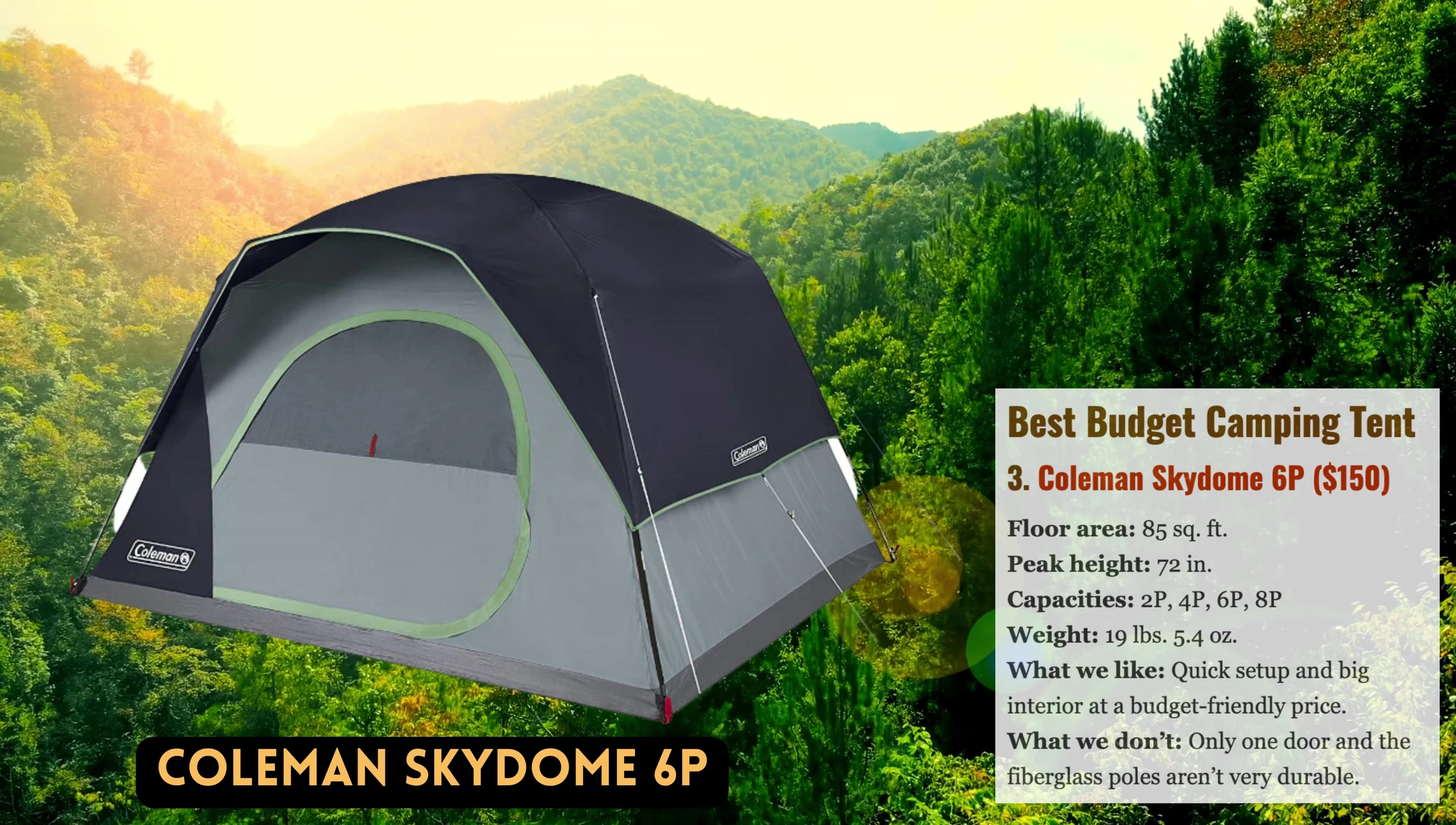 Exterior view of the Coleman Skydome 6