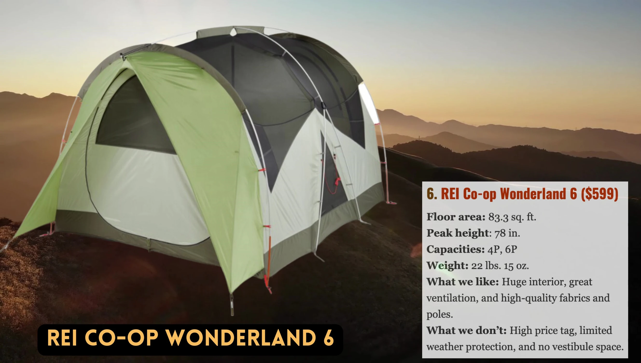 Exterior shot of REI Co-op Kingdom 6