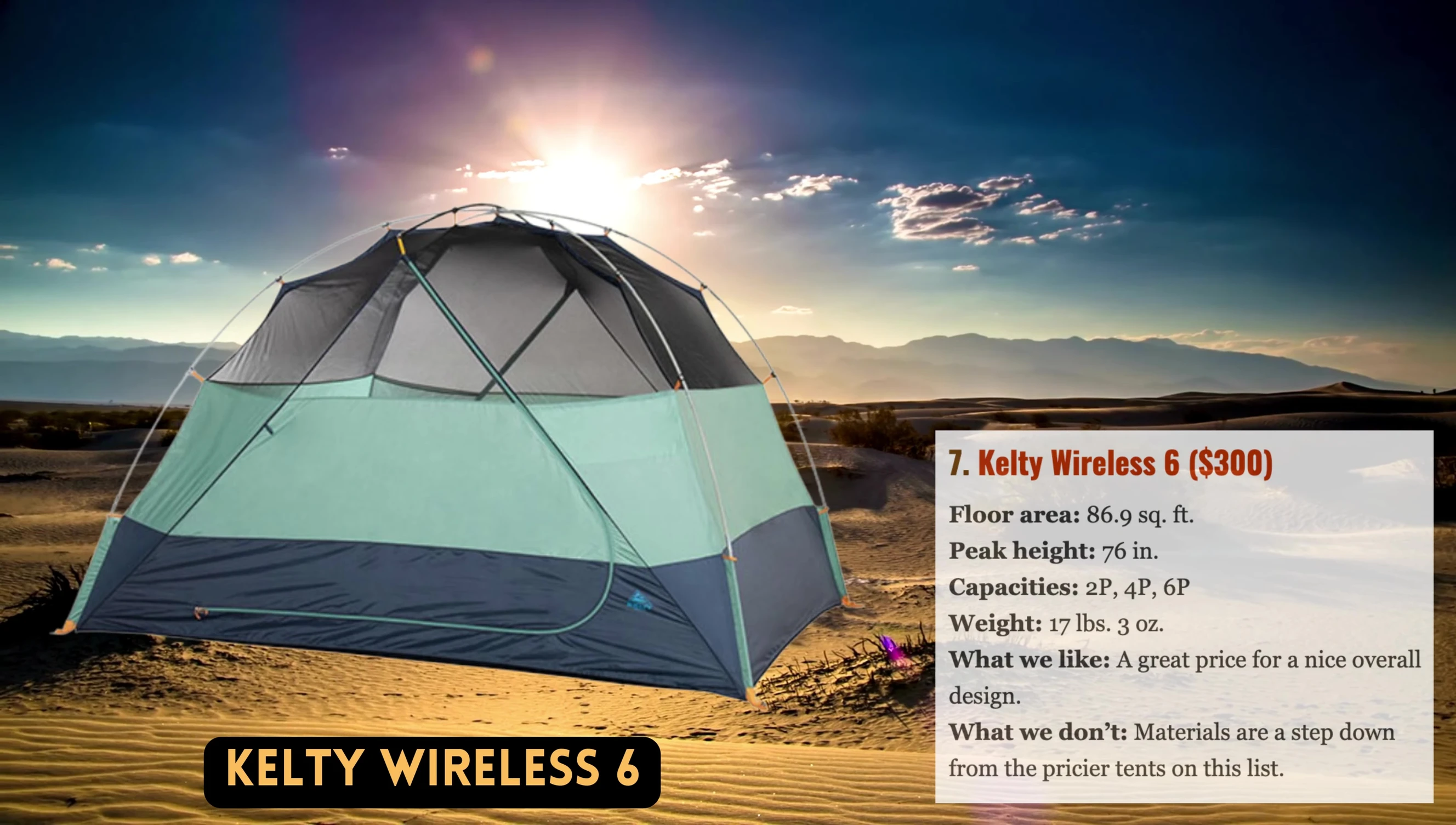 Kelty Late Start 6 set up