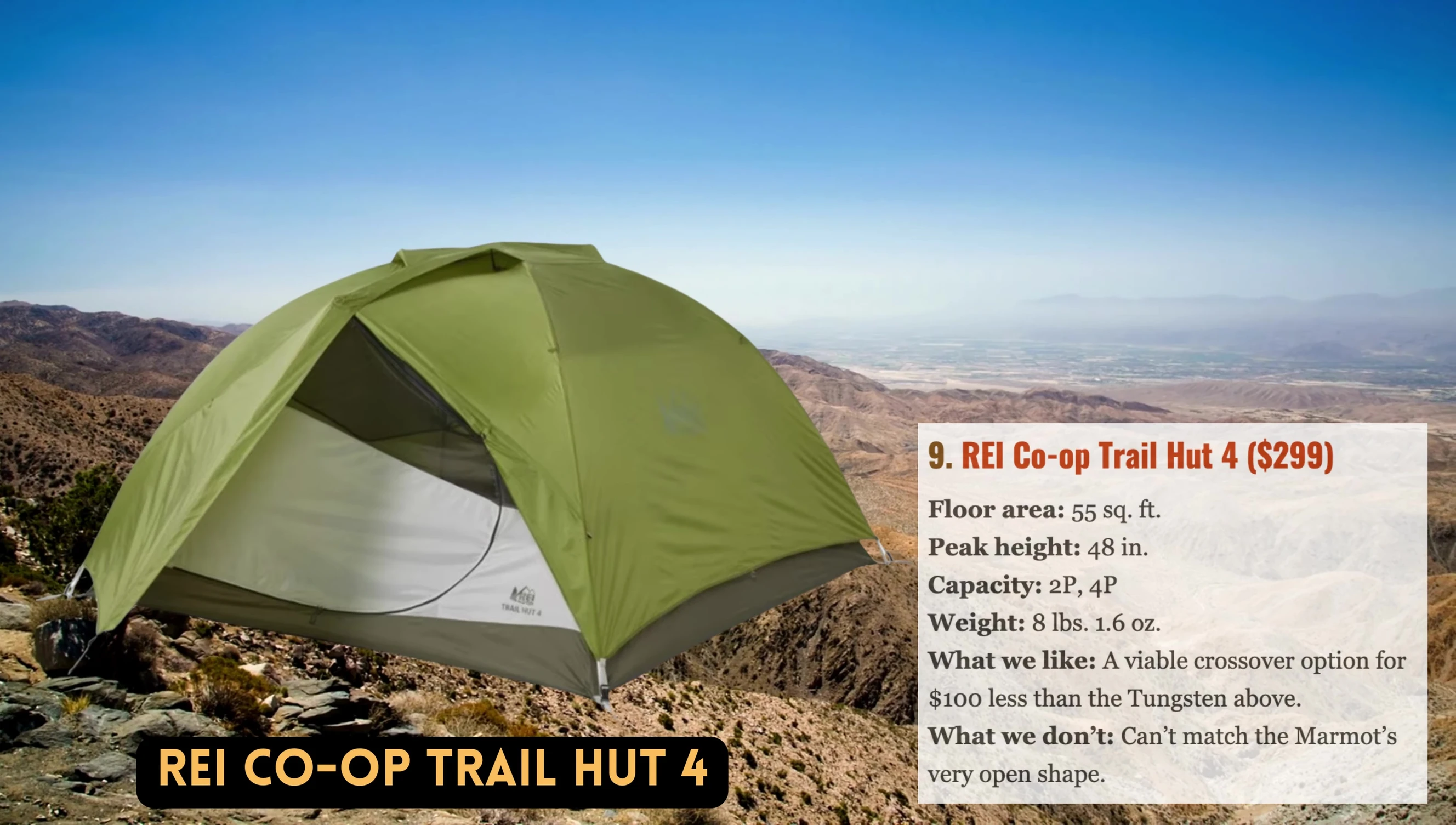 REI Co-op Trail Hut 4 set up