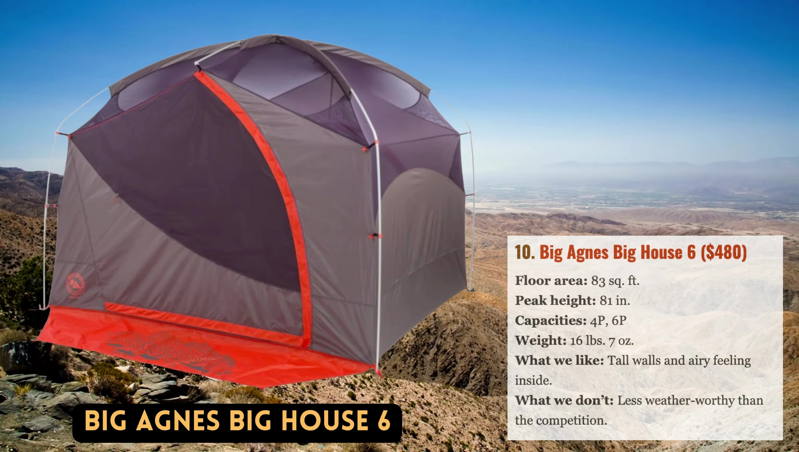 Big Agnes Big House 6 exterior shot