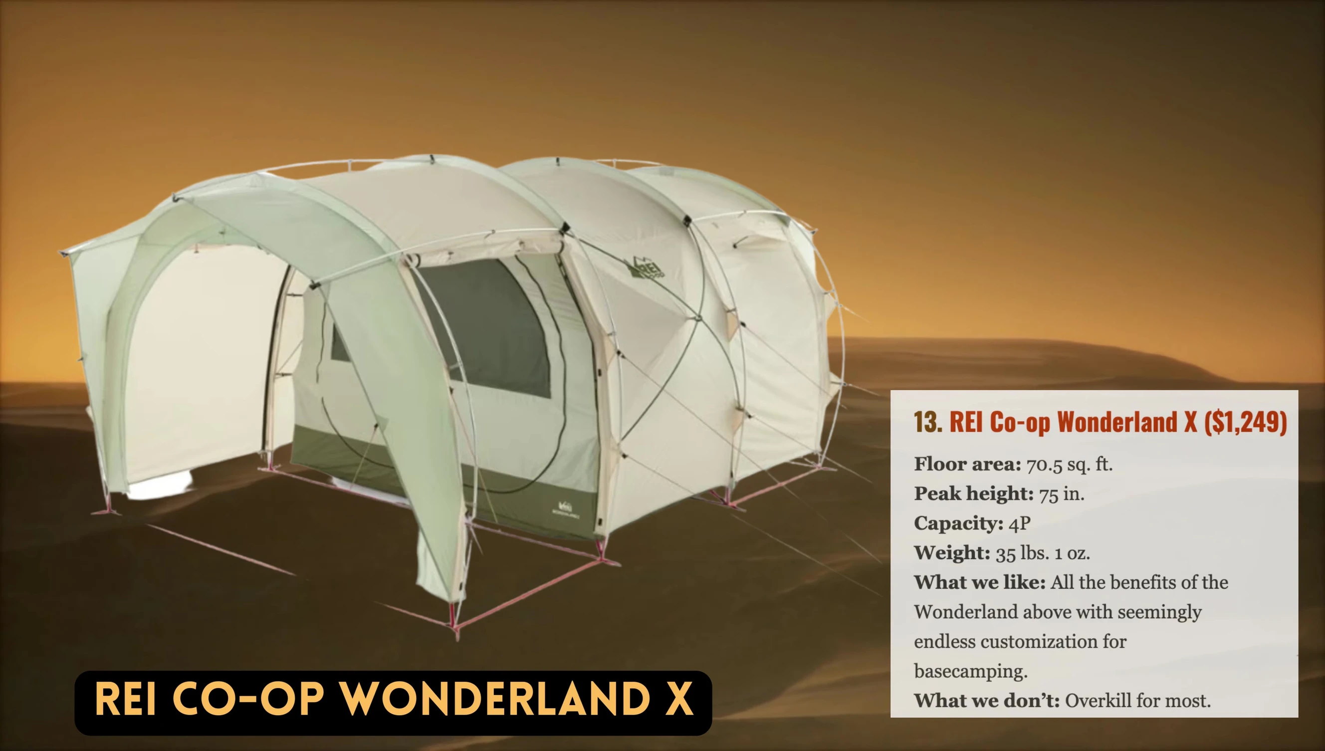 REI Co-op Wonderland X set up