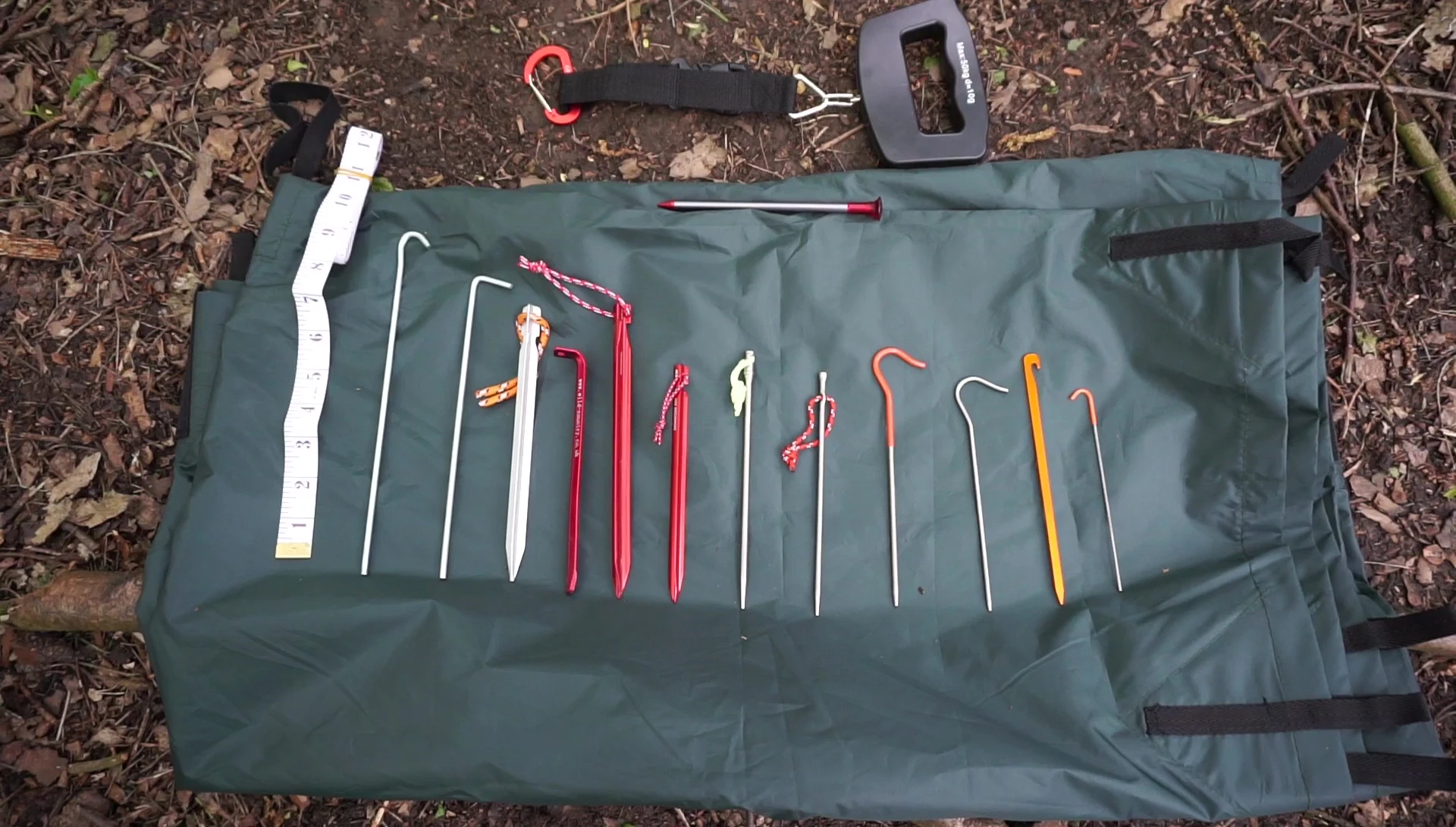 Close-up of the heavy-duty tent peg