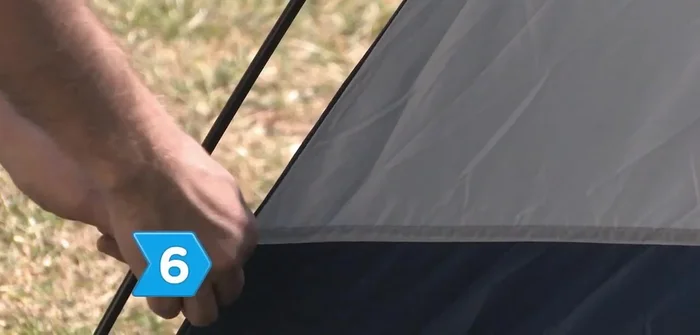 Disassemble and hang the tent on a clothesline to ensure complete drying, especially the bottom.