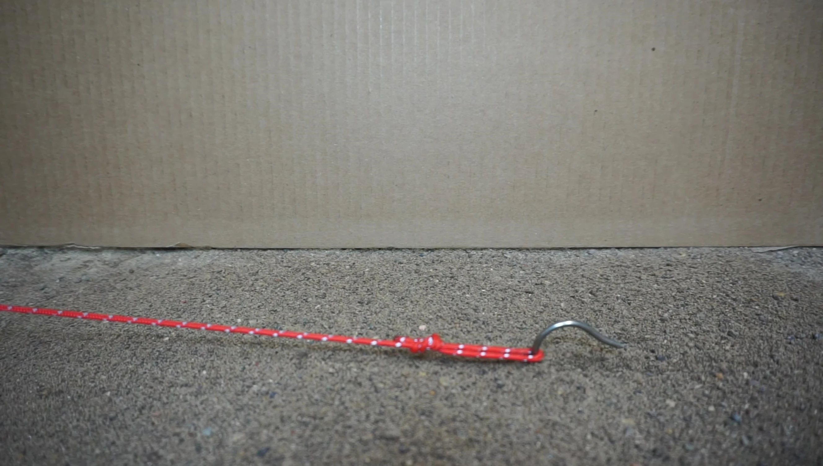 Close-up view of a short shepherd hook stake after being pulled from the ground.