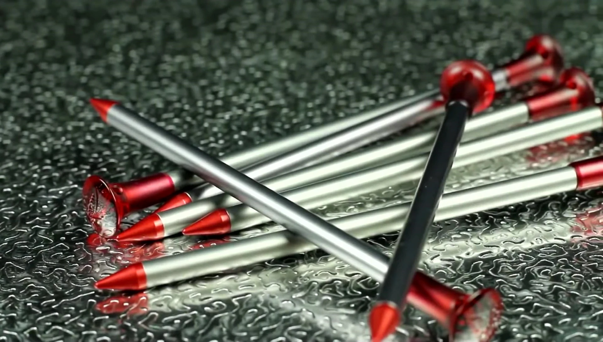 Close-up of the MSR Carbon Core stake highlighting its lightweight nature.