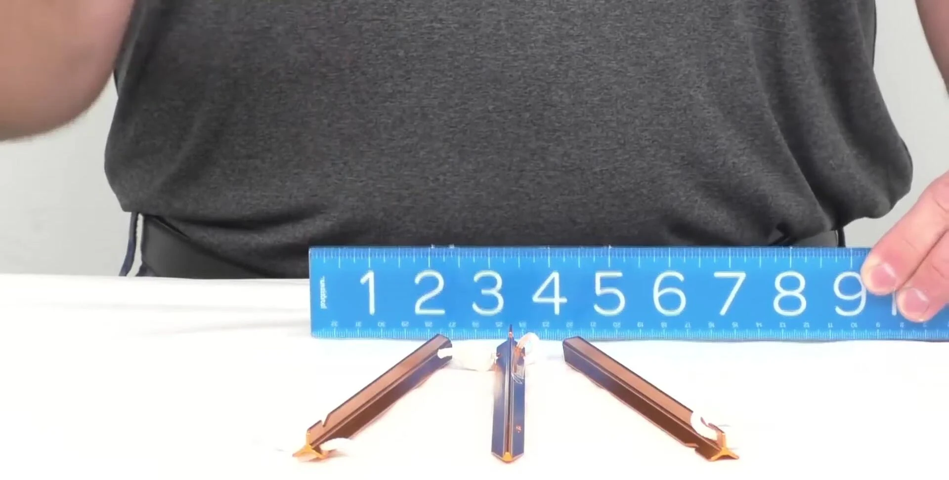 A view of the package containing four stakes.