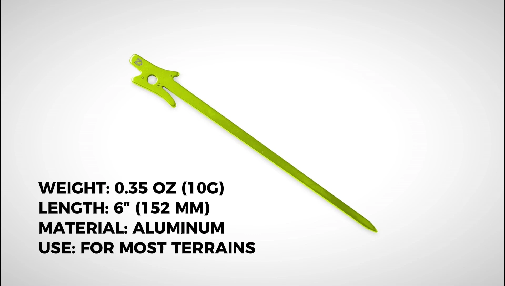Close-up highlighting the tapered shape of the stakes