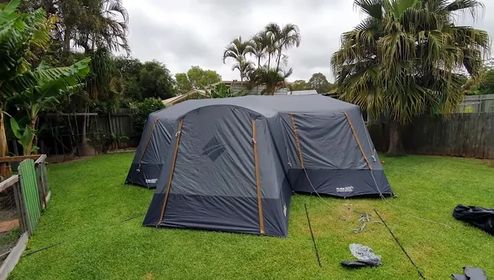 Review of the Eureka Copper Canyon LX 6-Person Tent: Traditional cabin style, vast footprint, effortless setup, convenient power port.