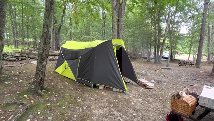 Review of the Eureka Copper Canyon LX 6-Person Tent: Traditional cabin style, vast footprint, effortless setup, convenient power port.
