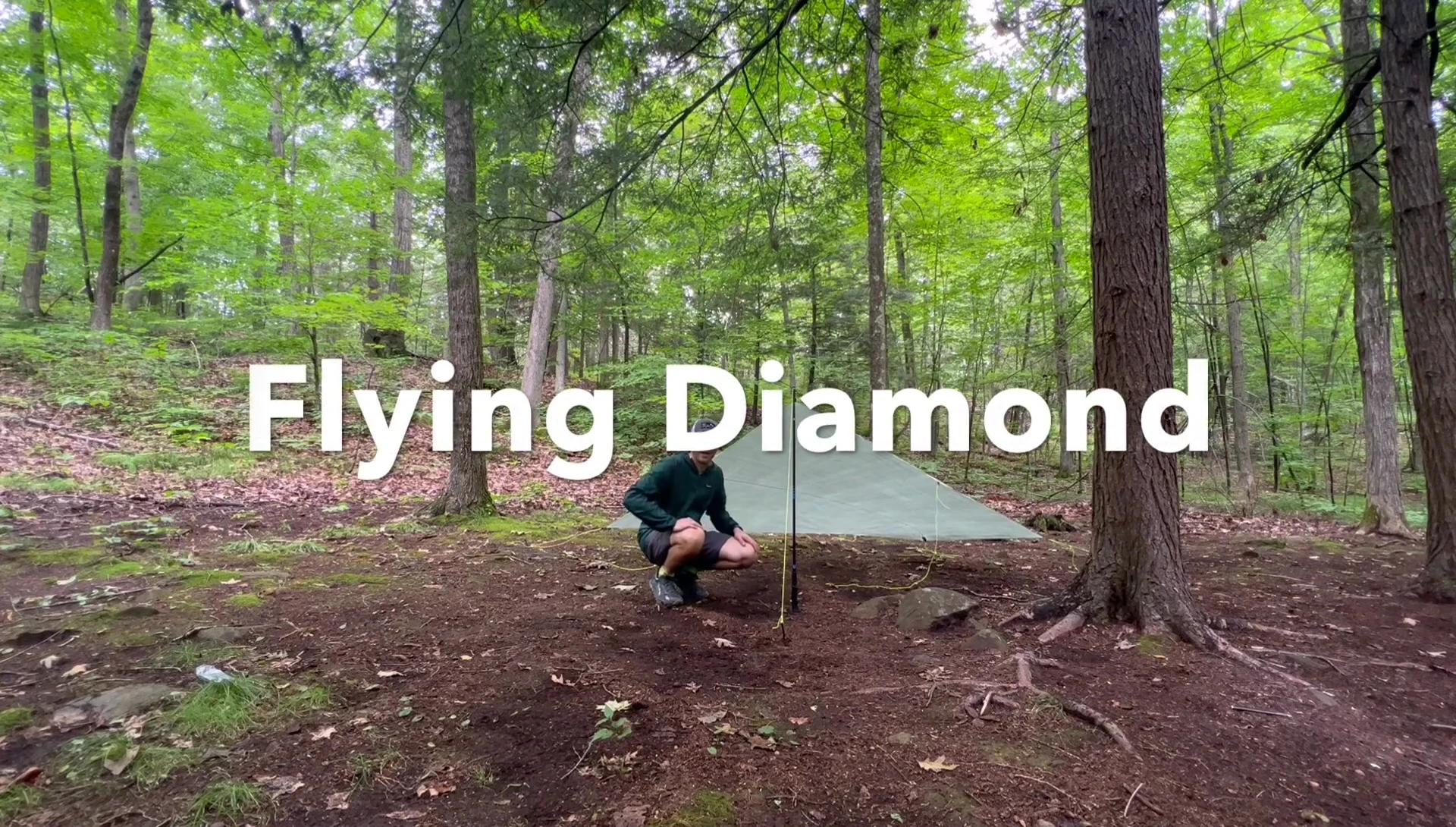The flying diamond tarp setup.