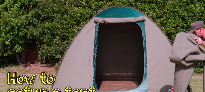 Unroll and partially zip close the inner and outer doors. Don't fully zip them yet.