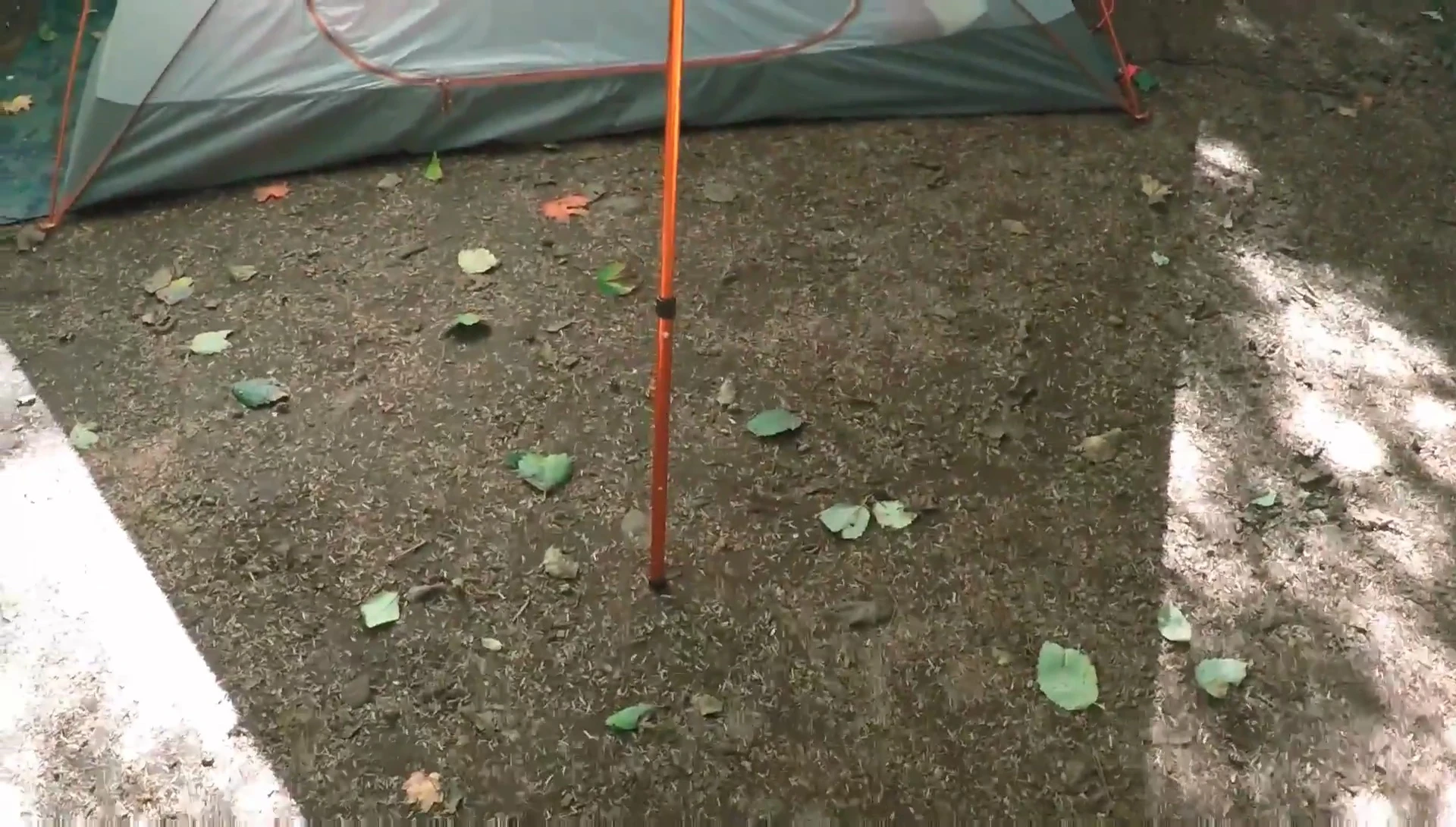 Close-up of the adjustable poles.