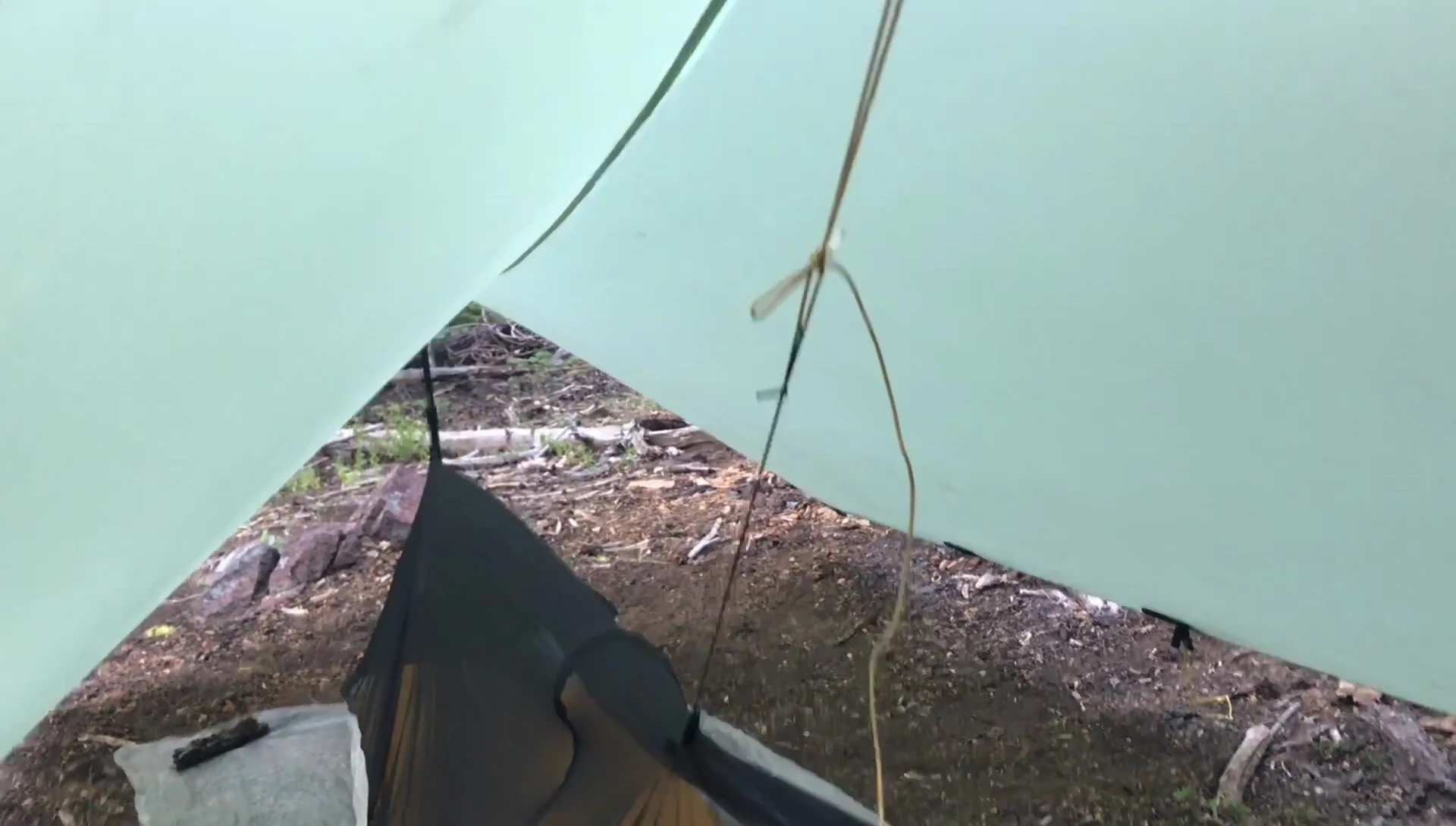 Detail shot of the slip loops on the tarp.