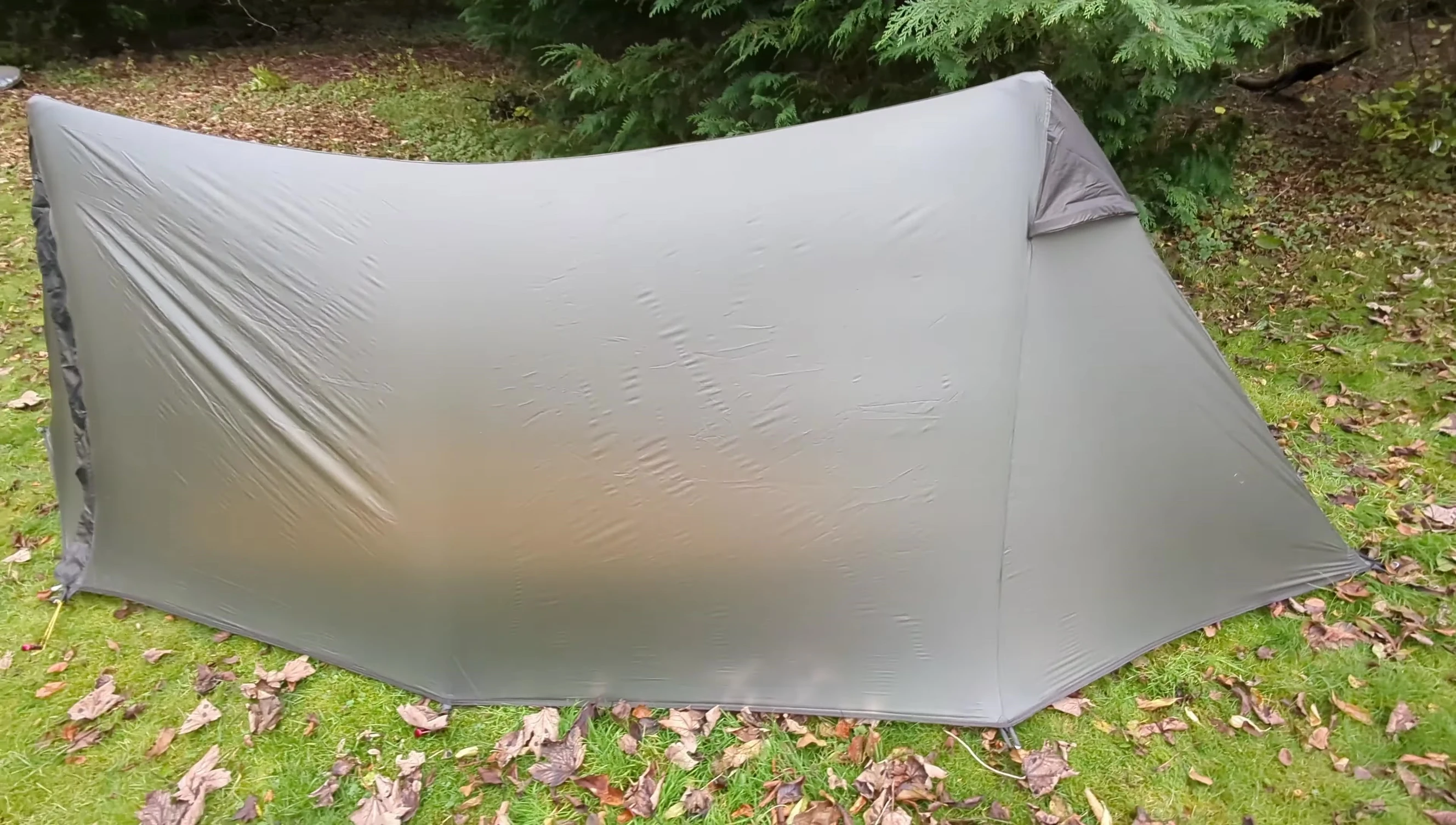 Final shot of the pitched tent.