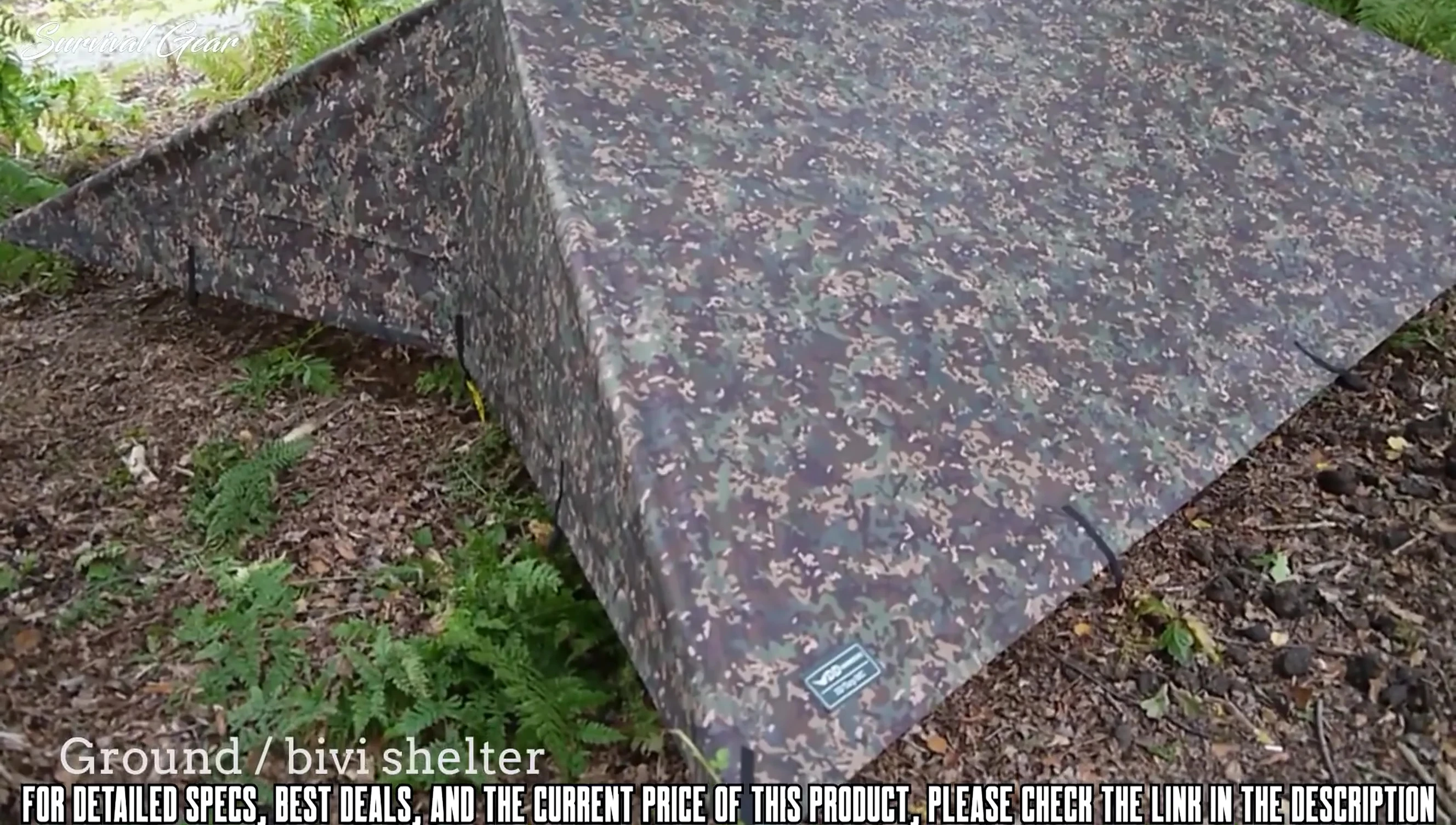 Close up on the attachment points of the DD Tarp 5x5.