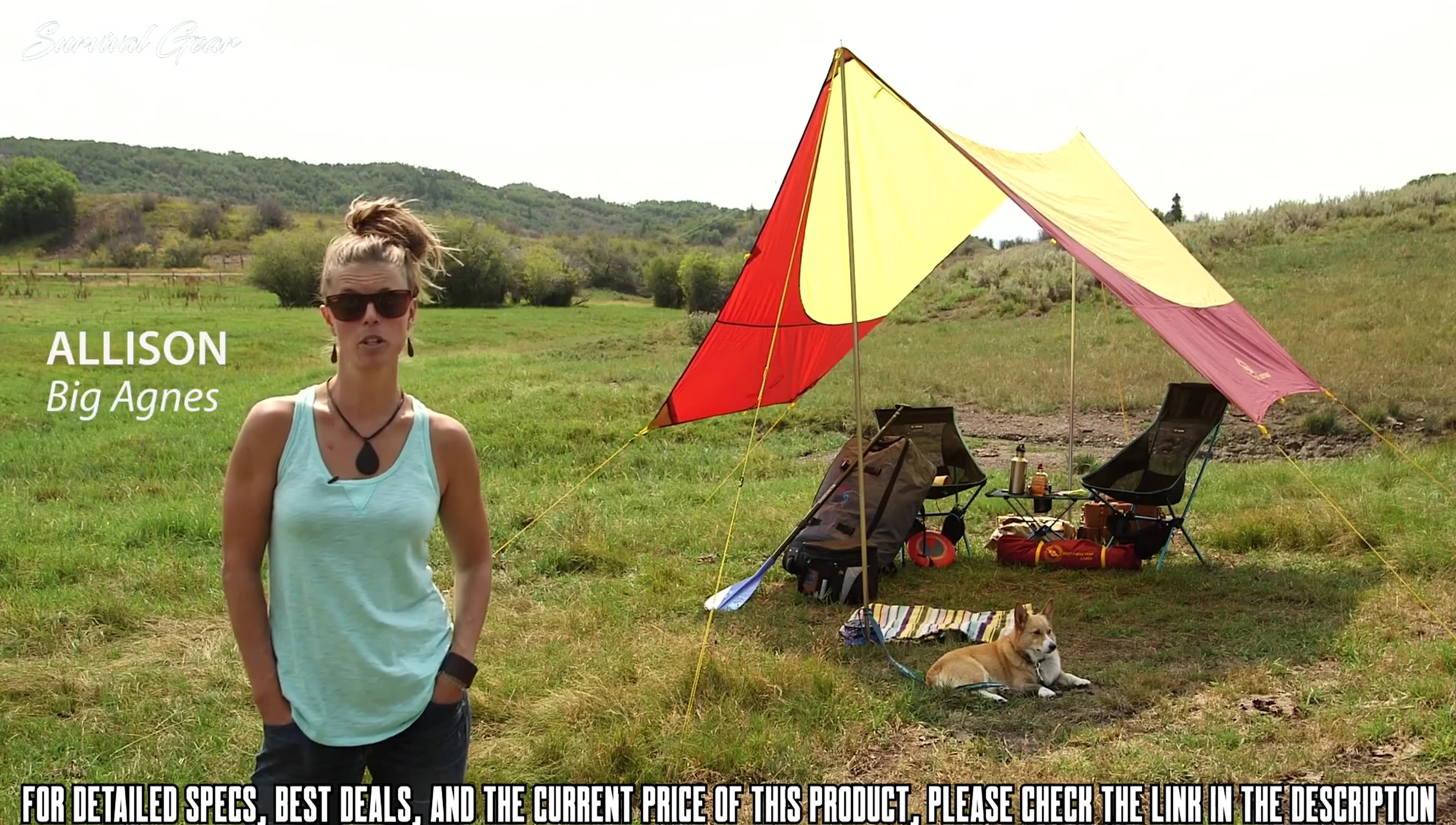 The Big Agnes Deep Creek tarp being shown.