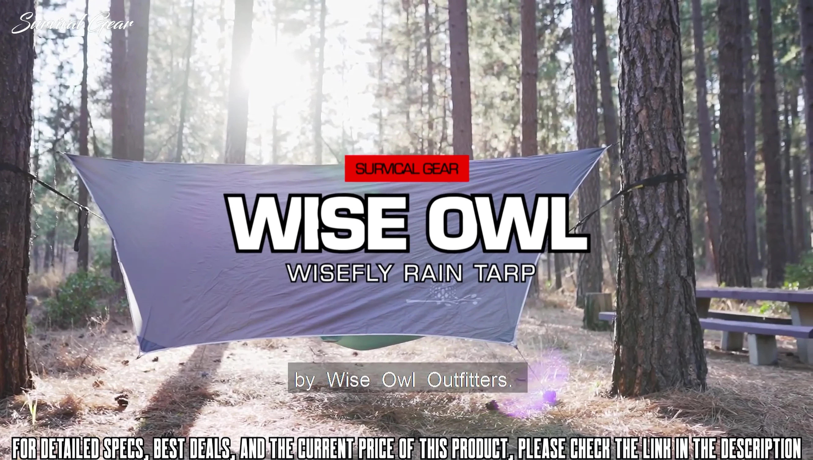 Presenting the Wise Fly Rain Tarp and its high-quality material.