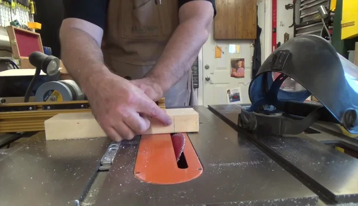 Cut a 45-degree notch at the marked 2-inch line. This will hold the tent rope. Adjust the stop to make the slot wide enough for your rope; it should be snug but not too tight.