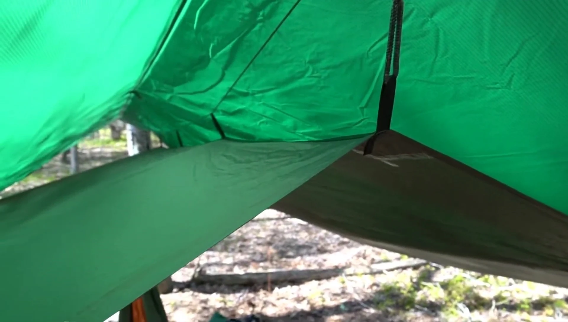 Safari tarp's tie-out system